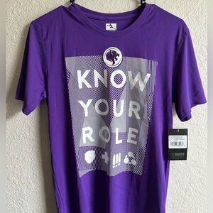 NWT Boys Large OVERWATCH LA Gladiators Purple Performance T-Shirt